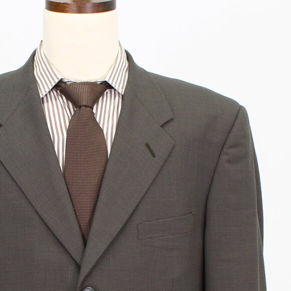 Tom James 44L 36x32 Green Houndstooth 3-Button Suit R489 - Picture 7 of 15